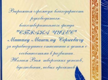 Подробнее о статье Благодарность от ГКУ СО МО «Балашихинский реабилитационный центр для детей и подростков с ограниченными возможностями «Росинка» за организацию посещения парка «Остров мечты» на благотворительной основе в июле 2022 г.